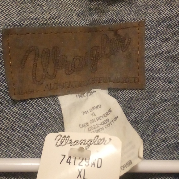 NWT - Wrangler Denim Vest XL Deadstock Nos Cowboy Rodeo USA Made - Size XL - Picture 6 of 8